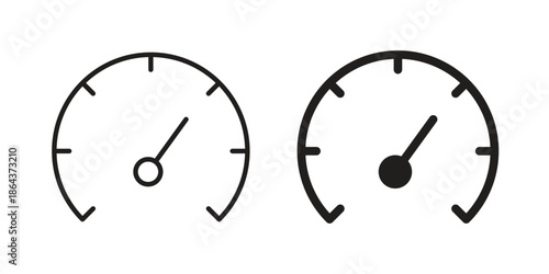 Speedometer icons in trendy flat style. Icon design, logo, app, UI. Vector illustration