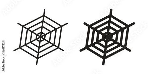 Spider web icons in trendy flat style. Icon design, logo, app, UI. Vector illustration