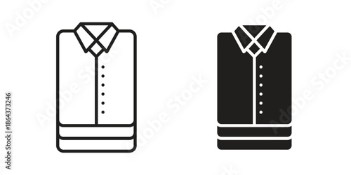 Stack of folded shirts icons in trendy flat style. Icon design, logo, app, UI. Vector illustration