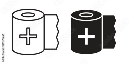 Sterile gauze icons in trendy flat style. Icon design, logo, app, UI. Vector illustration