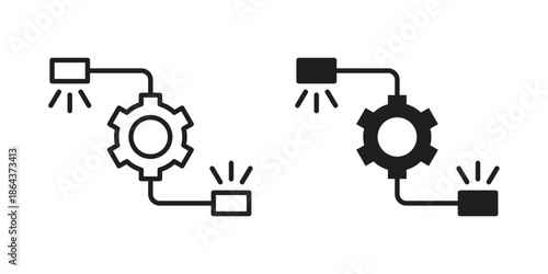 Synthesis of ideas icons in trendy flat style. Icon design, logo, app, UI. Vector illustration
