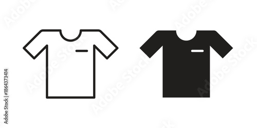 T shirt icons in trendy flat style. Icon design, logo, app, UI. Vector illustration