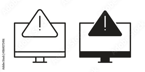 System error icons in trendy flat style. Icon design, logo, app, UI. Vector illustration