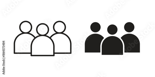 Team icons in trendy flat style. Icon design, logo, app, UI. Vector illustration