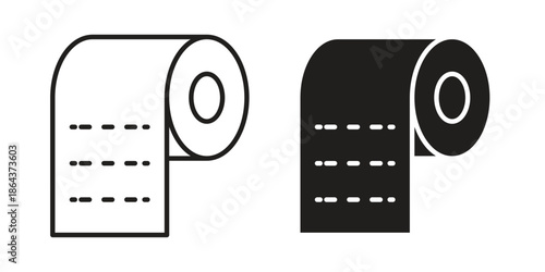Toilet paper roll icons in trendy flat style. Icon design, logo, app, UI. Vector illustration
