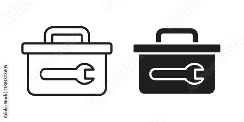 Toolbox icons in trendy flat style. Icon design, logo, app, UI. Vector illustration