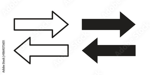 Transfer arrows icons in trendy flat style. Icon design, logo, app, UI. Vector illustration