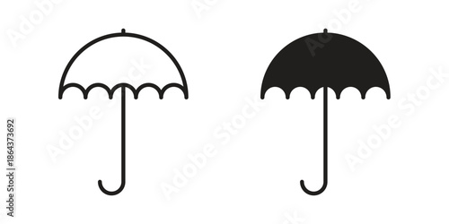 Umbrella icons in trendy flat style. Icon design, logo, app, UI. Vector illustration