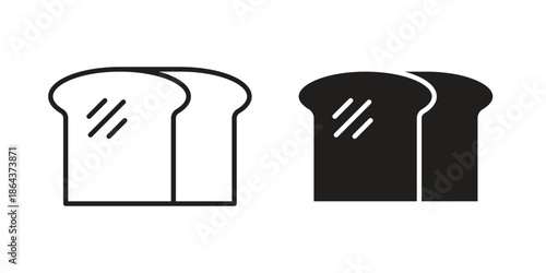 White bread icons in trendy flat style. Icon design, logo, app, UI. Vector illustration