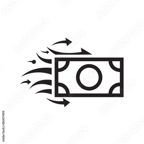 Modern air purifier icon with airflow and filter details