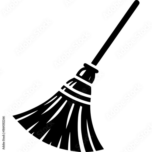 Witch Broom Icon Vector