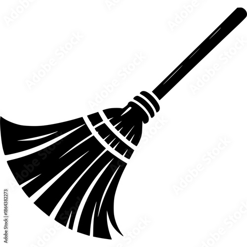 Witch Broom Icon Vector