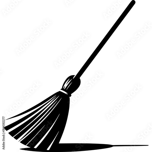 Witch Broom Icon Vector