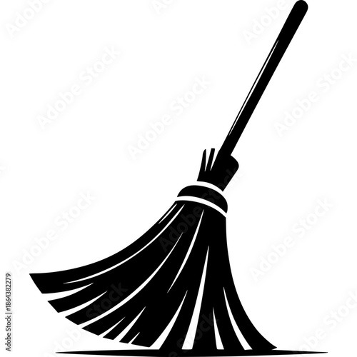 Witch Broom Icon Vector