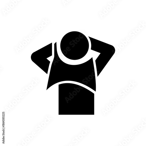 着替えをしている人のアイコン