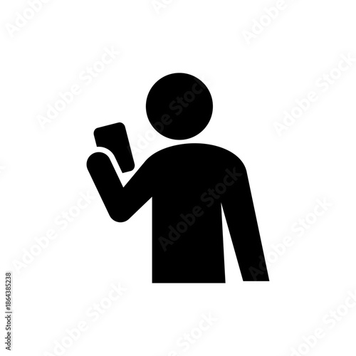 スマホを見ている人のアイコン