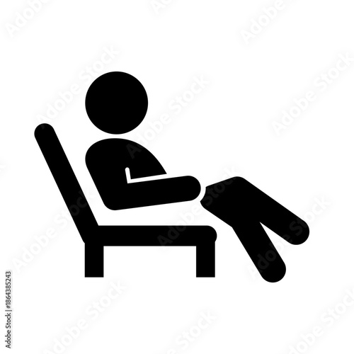 椅子に座って休憩している人のアイコン