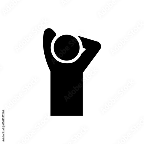 ストレッチをしている人のアイコン