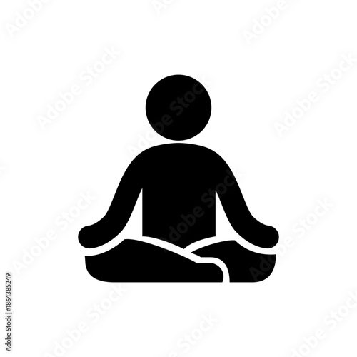 あぐらをかいてリラックスしている人のアイコン