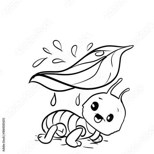 Ant Sketch Illustration For Coloring Book