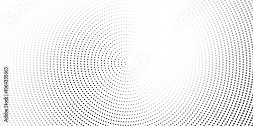 Digital gradient with points. Abstract futuristic panel. Dotted Backgound. Monochrome halftone pattern Vector illustration