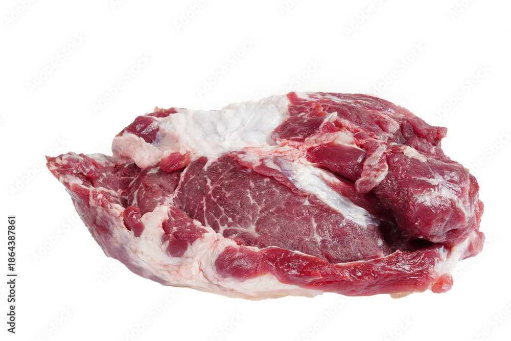 Obraz premium Raw meat on white background
