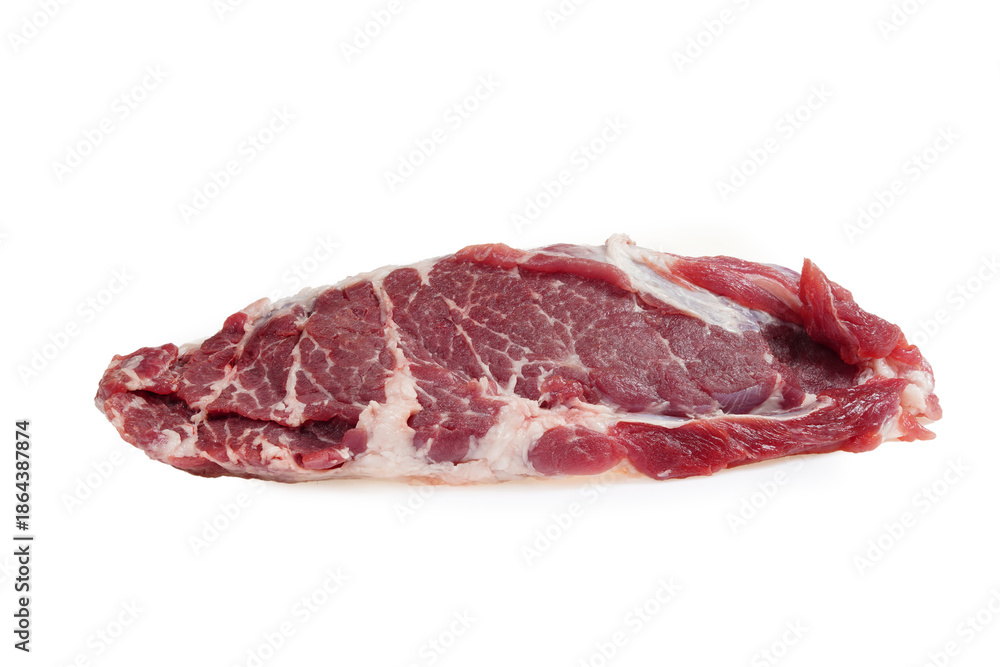 Obraz premium Raw meat on white background
