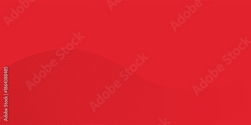 Abstract curve wavy lines pattern technology on red gradients background