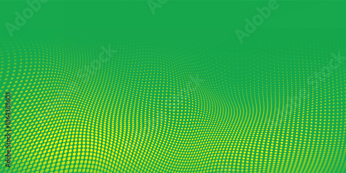 Dots halftone yellow green color pattern gradient texture background.
