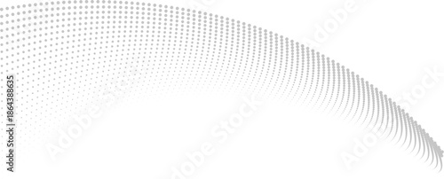 wavy abstract dot shape halftone for science and technology in grey