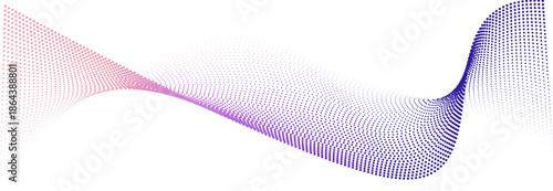 wavy abstract dot shape halftone for science and technology with gradient