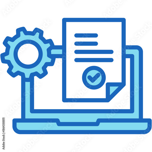 Data Entry blue icon