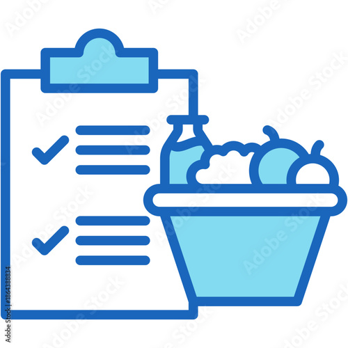 Diet Plan blue icon