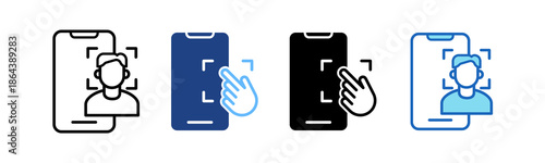 Face Id multiple icon