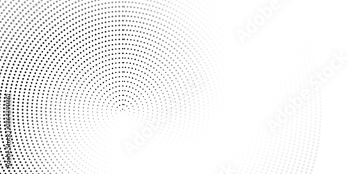 Digital gradient with points. Abstract futuristic panel. Dotted Backgound. Monochrome halftone pattern Vector illustration