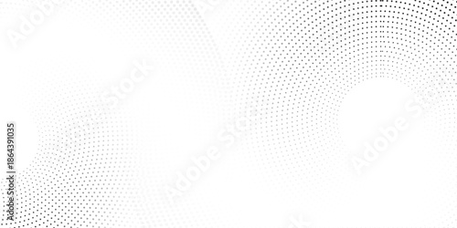Digital gradient with points. Abstract futuristic panel. Dotted Backgound. Monochrome halftone pattern Vector illustration