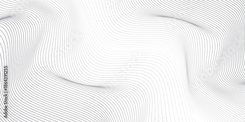 Abstract Wavy Lines on White Background Vector