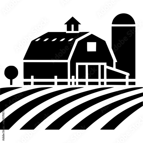 Farm Scene Icon Vector