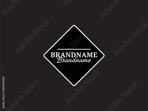 White Diamond Shape Logo Template Design.