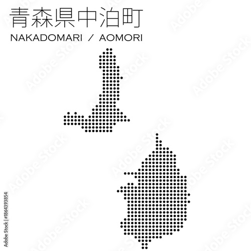 イラスト素材：日本地図　青森県中泊町ベクターイラストマップ	
