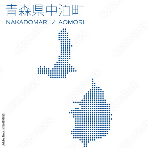 イラスト素材：日本地図　青森県中泊町ベクターイラストマップ	
