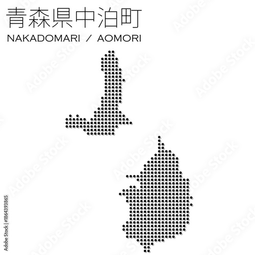 イラスト素材：日本地図　青森県中泊町ベクターイラストマップ	
