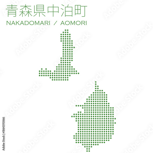 イラスト素材：日本地図　青森県中泊町ベクターイラストマップ	
