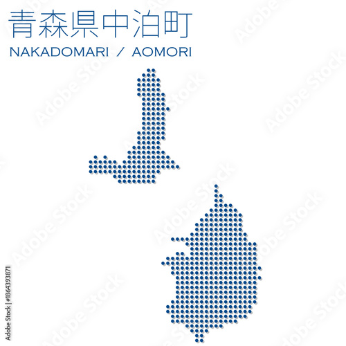 イラスト素材：日本地図　青森県中泊町ベクターイラストマップ	
