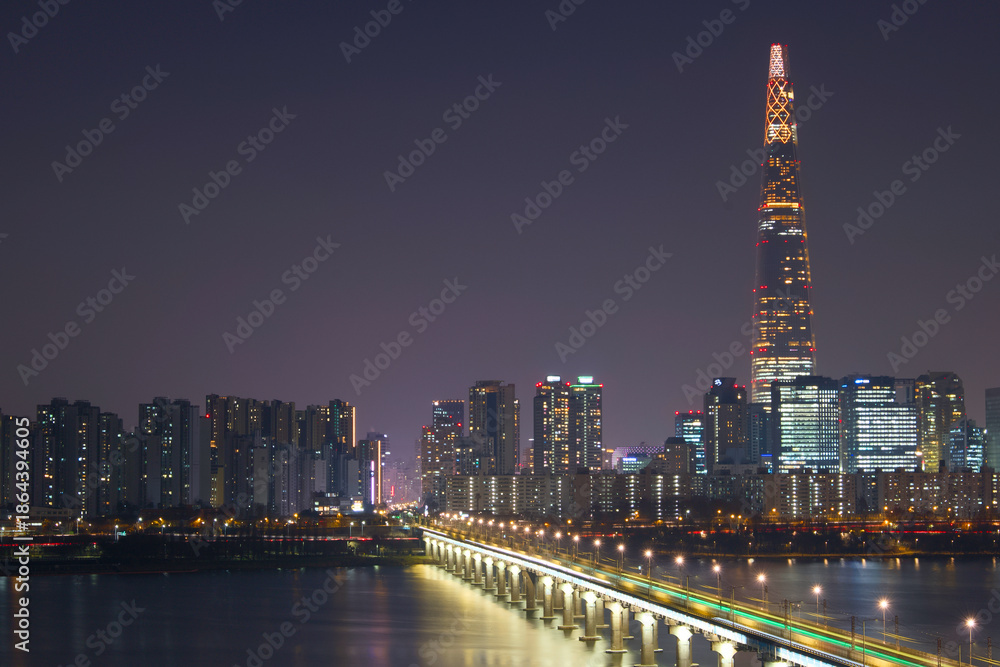 Obraz premium The night view of Seoul 15