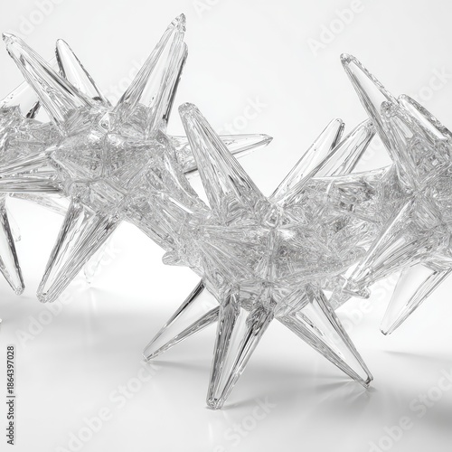 Abstract Geometric Crystal Spikes Design