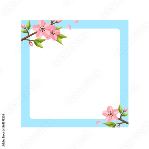 1080長方形フレーム_桜