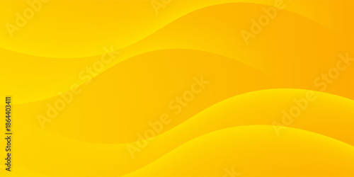 Bright orange-yellow abstract dynamic background with waving shapes. Fresh lemon orange color. Modern wallpapers for templates, banners, sales, events, ads, web and pages