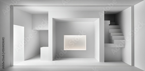 Simple Minimalist Interior Design With White Walls