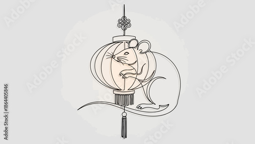 mouse in lantern, cute rodent inside